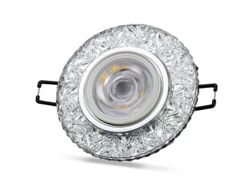 Noas Hektor 4000K Led Çerçeveli Dekoratif Kristal Cam Spot Kasası YL65-1677 - Ampul Hariç