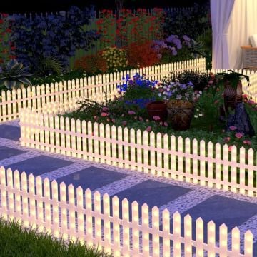 Bahçe Çiti Yılbaşı Süsleme 3 Metre 8 Çitli Dış Mekan Yılbaşı Süsü snc-820-1