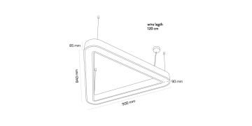 Goya 73 Watt Samsung Ledli Dekoratif Sarkıt Üçgen Linear Aydınlatma 90CM GY 8116-90