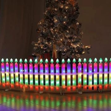 Bahçe Çiti Yılbaşı Süsleme 3 Metre 8 Çitli RGB Dış Mekan Yılbaşı Süsü snc-820-2
