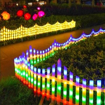Bahçe Çiti Yılbaşı Süsleme 3 Metre 8 Çitli RGB Dış Mekan Yılbaşı Süsü snc-820-2