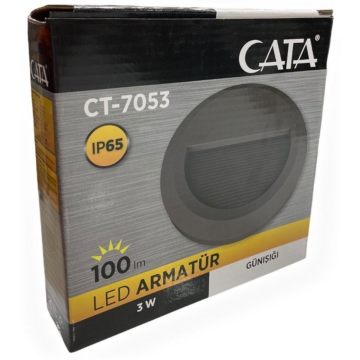 Cata Yuvarlak Dış Mekan Su Geçirmez Merdiven Aydınlatma ct-7053
