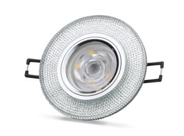 Noas Lita 4000K Led Çerçeveli Dekoratif Kristal Cam Spot Kasası YL65-1707 - Ampul Hariç