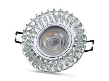 Noas Troya 4000K Led Çerçeveli Dekoratif Kristal Cam Spot Kasası YL65-1727 - Ampul Hariç