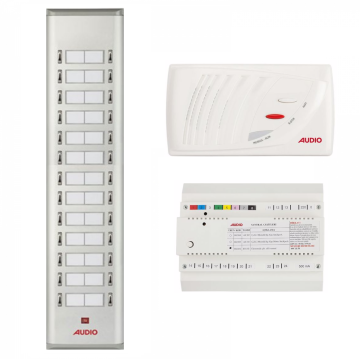 Audio SAÇ301 Konsept Serisi 25 Daire Sesli Çift Sıralı Kapıcılı Diafon Paket
