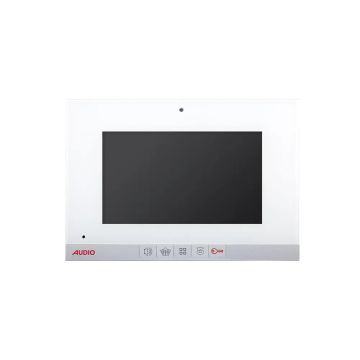 Audio 7'' 1 Daire Dokunmatik Butonlu Beyaz Gövde Görüntülü Diafon Paketi