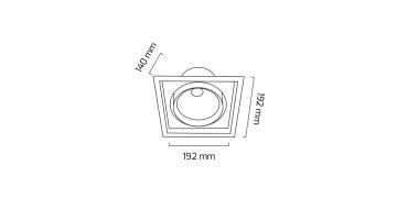 Goya 40 Watt Samsung Ledli Kare Cob Led Spot Mağaza Armatürü GY 3051-42