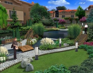 Bozok Dış Mekan Modern Bahçe Armatürü Led Yol Aydınlatma Direği 60 Cm