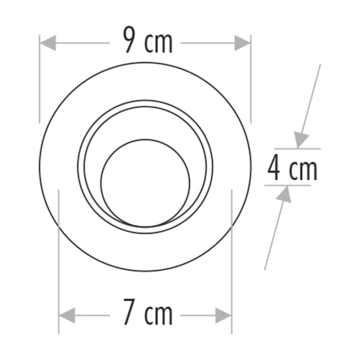 Cata 6W Akik Yuvarlak Led Spot Aydınlatma Armatürü Siyah Kasa ct-5200 3200K (Gün Işığı)