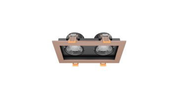 Goya 2x8 Watt İkili Kare Dimlenebilir Samsung Ledli Spot Armatür GY 1743-8 3000  K (Gün Işığı) - Siyah - Rose - Dimsiz
