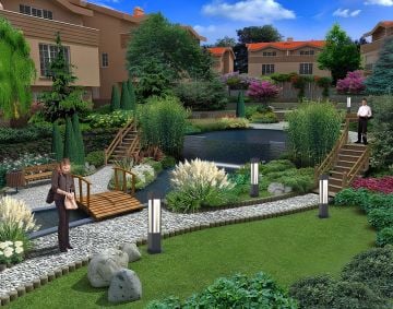 Bozok Dış Mekan Modern Bahçe Armatürü Led Yol Aydınlatma Direği 85 Cm