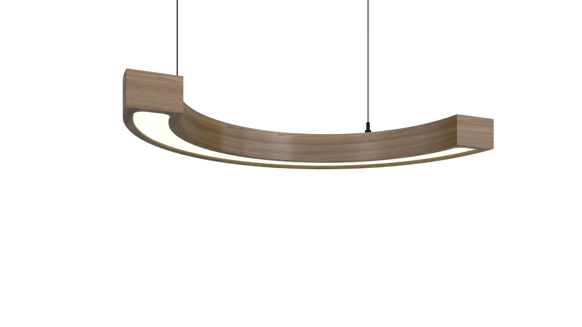 Samsung Led Tridonic Trafolu Sıva Üstü Yarım Ay Ahşap Linear Armatür 5x5 Cm Kasa Linear Aydınlatma