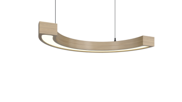 Samsung Led Tridonic Trafolu Sıva Üstü Yarım Ay Ahşap Linear Armatür 5x5 Cm Kasa Linear Aydınlatma 60CM - 4000K (Natural Işık) - Kayın - Askılı
