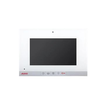 Audio 7'' 15 Daire Dokunmatik Butonlu Beyaz Gövde Görüntülü Diafon Paketi
