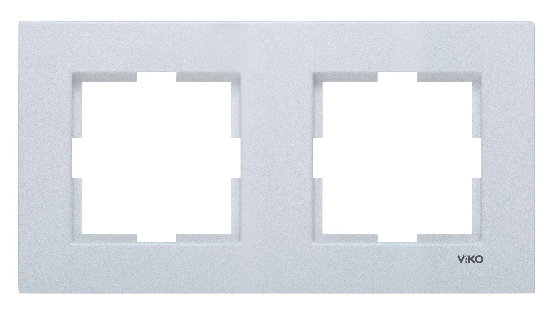 Viko Artline Novella İkili Çerçeve 92190612 Gümüş