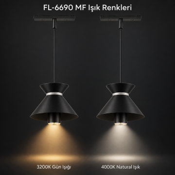 Forlife Magfit FL-6690 MF 10W Konik Dekoratif Sarkıt Magnet Ray Aydınlatma