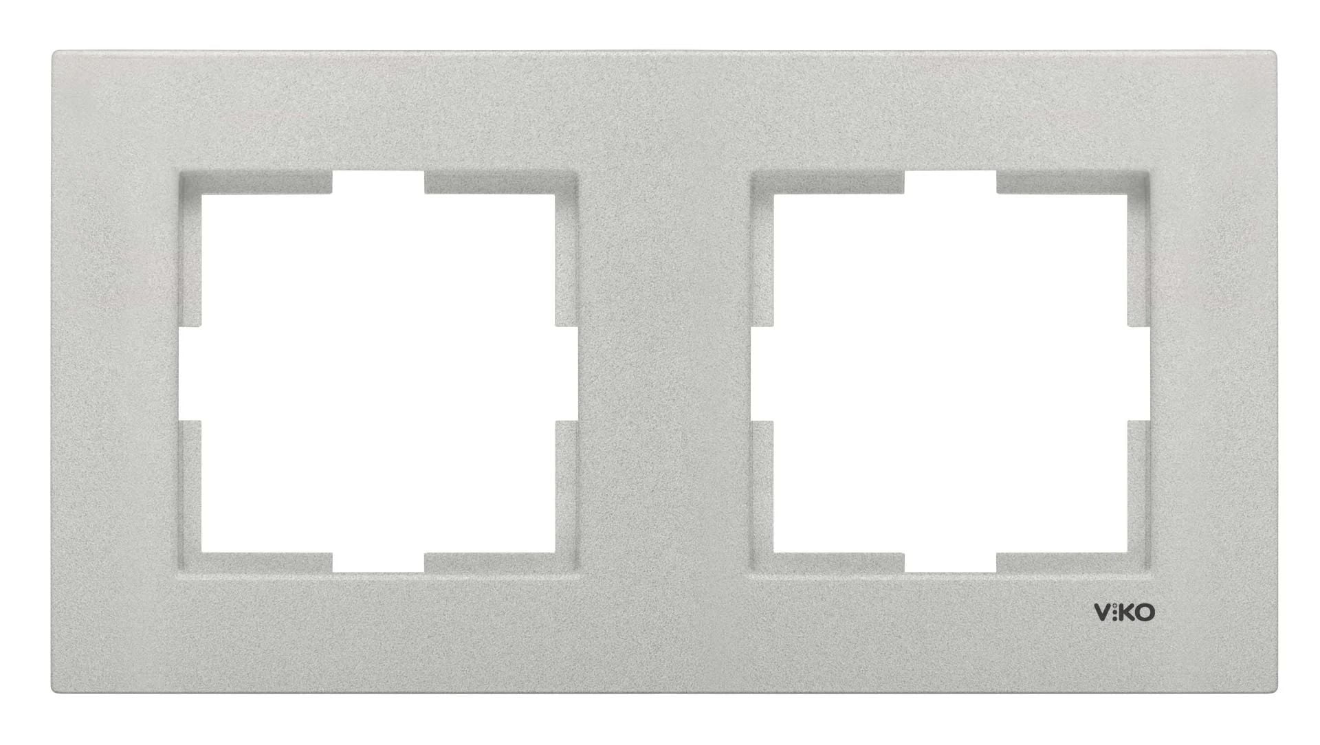 Viko Artline Novella İkili Çerçeve 92190612 Metalik Beyaz