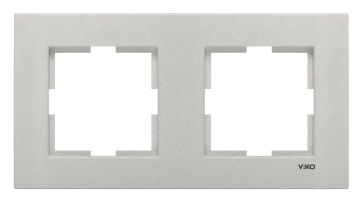 Viko Artline Novella İkili Çerçeve 92190612 Metalik Beyaz
