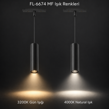 Forlife Magfit FL-6674 MF 10W Silindir Sarkıt Magnet Ray Aydınlatma