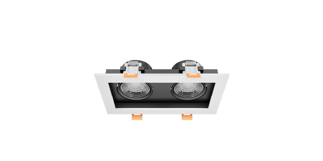 Goya 2x8 Watt İkili Kare Dimlenebilir Samsung Ledli Spot Armatür GY 1743-8 4000K (Natural Işık) - Siyah - Beyaz - Dimli