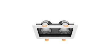 Goya 2x8 Watt İkili Kare Dimlenebilir Samsung Ledli Spot Armatür GY 1743-8 4000K (Natural Işık) - Siyah - Beyaz - Dimli