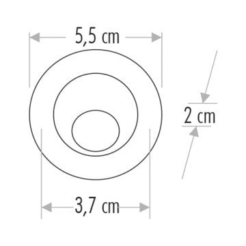 Cata Yıldız Hareketli Gömme Spot Aydınlatma Armatürü Siyah Kasa ct-5268