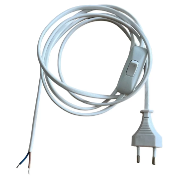 Tamtel Fişli Arapuarlı Beyaz Kablo 1,5 Metre