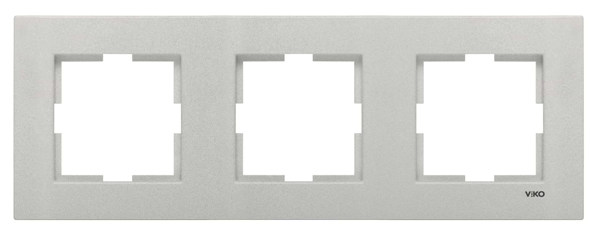 Viko Artline Novella Üçlü Çerçeve 92190613 Metalik Beyaz