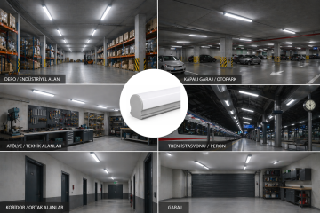 Osram Led Tridonic Trafolu Led Etanj Aydınlatma Armatürü 38W 120Cm