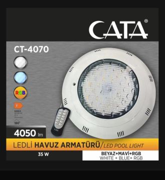 Cata Sıva Üstü Ledli Kumandalı Havuz Aydınlatma CT-4070