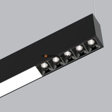 Samsung Ledli Sıva Üstü Mercekli Led Lineer Armatür 3x6 Cm Profil 280 Cm Linear Aydınlatma