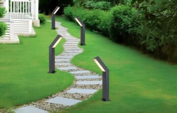 Akdeniz Dış Mekan Modern Bahçe Armatürü Led Yol Aydınlatma Direği 60 Cm