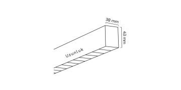 Goya 30 Watt Samsung Ledli Mercekli Dekoratif Sarkıt Linear Armatür 45CM GY 8044-45