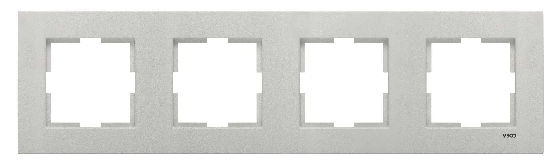 Viko Artline Novella Dörtlü Çerçeve 92190614 Metalik Beyaz