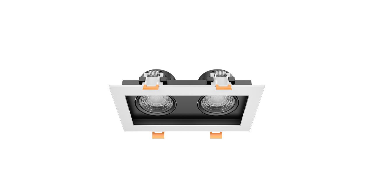 Goya 2x8 Watt İkili Kare Dimlenebilir Samsung Ledli Spot Armatür GY 1743-8 6500K (Beyaz Işık) - Siyah - Beyaz - Dimsiz