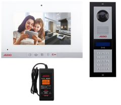 Audio 4.3'' 22 Daire Mekanik Butonlu Beyaz Gövde Görüntülü Diafon Paket