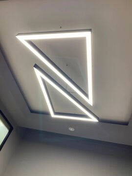 Üçgen Linear Aydınlatma Modern Led Avize Lineer Armatür