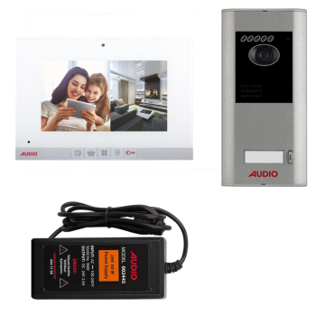 Audio 4.3'' Beyaz Mekanik Butonlu Görüntülü Villa Set