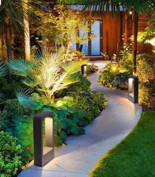 Odin Dış Mekan Modern Bahçe Armatürü Led Yol Aydınlatması Bollard Aydınlatma 30CM