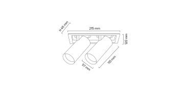 Goya 2x14 Watt Samsung Ledli Yuvarlak Cob Led Spot Mağaza Armatürü GY 3152-14