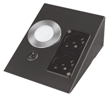 Cata Çift Prizli Tezgah Aydınlatma Spot Armatürü Siyah Kasa ct-5110