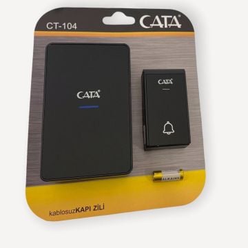Cara Lüx Model Led Işıklı Kablosuz Uzaktan Kumandalı Kapı Zili Siyah CT-104