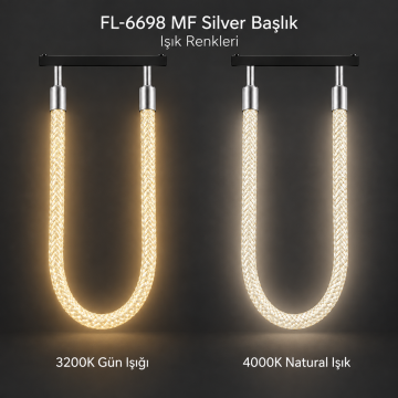 Forlife Magfit FL-6698 MF Gümüş Örgülü Hortum Magnet Ray Aydınlatma