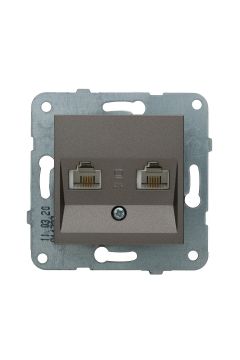 Viko Artline Novella İkili Data Prizi (2 X RJ45 CAT6) Mekanizma + Kapak 92600103 Antrasit
