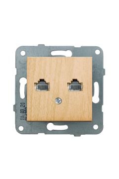 Viko Artline Novella İkili Data Prizi (2 X RJ45 CAT6) Mekanizma + Kapak 92600103 Kayın