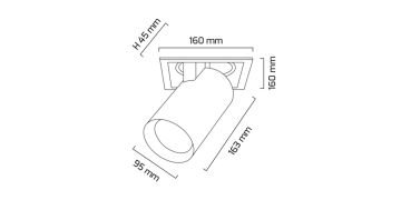 Goya 30 Watt Samsung Ledli Yuvarlak Cob Led Spot Mağaza Armatürü GY 3151-30