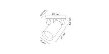 Goya 30 Watt Samsung Ledli Yuvarlak Cob Led Spot Mağaza Armatürü GY 3151-30