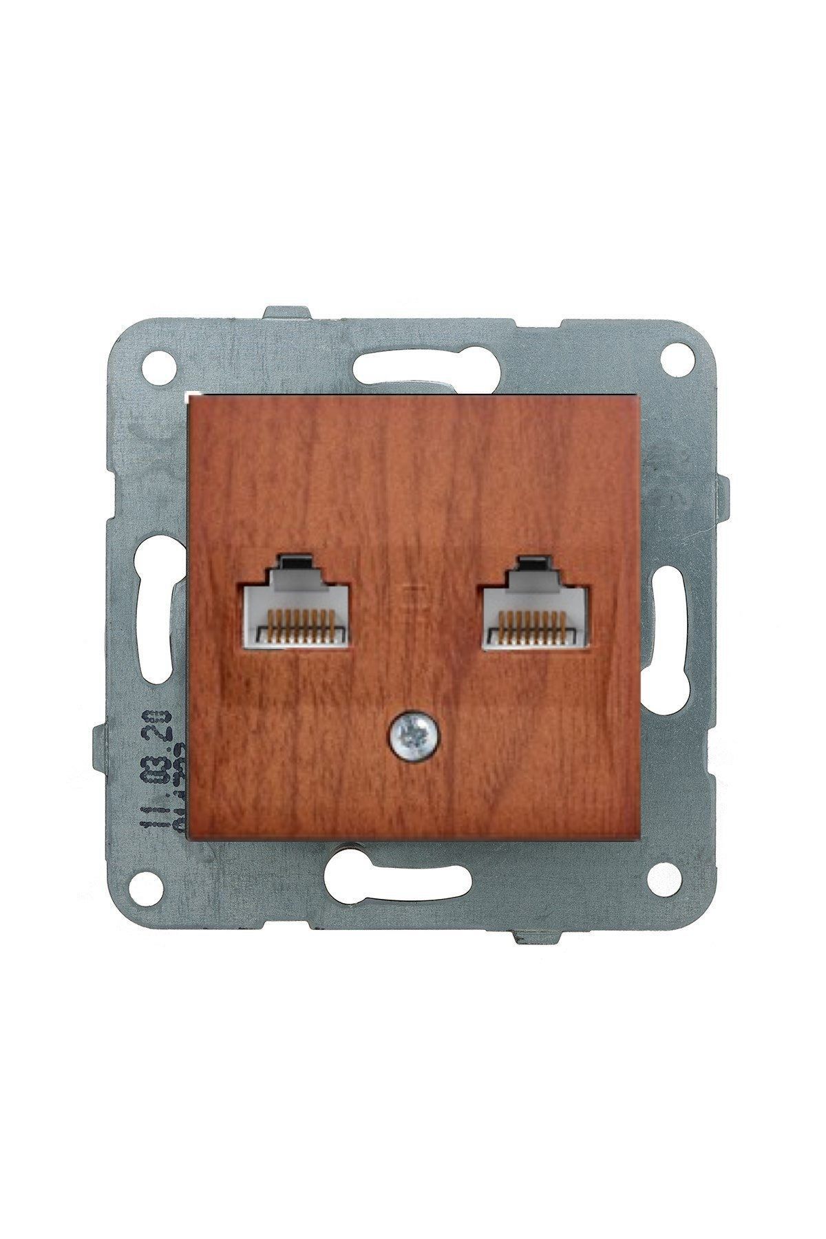 Viko Artline Novella İkili Data Prizi (2 X RJ45 CAT6) Mekanizma + Kapak 92600103 Kiraz