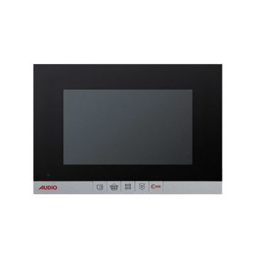 Audio 7'' 1 Daire Dokunmatik Butonlu Siyah Gövde Görüntülü Diafon Paketi