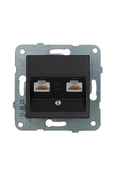 Viko Artline Novella İkili Data Prizi (2 X RJ45 CAT6) Mekanizma + Kapak 92600103 Siyah
